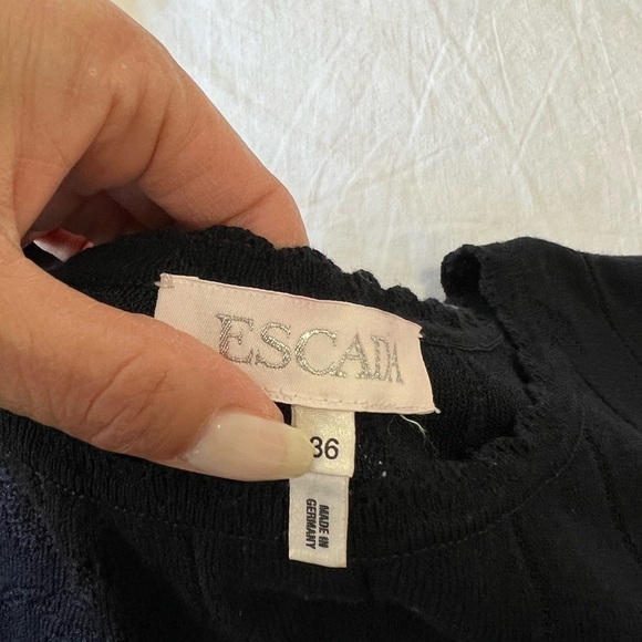 Escada Women's Black Sleeveless Tank Top Shell | SZ 36 | Knit - Picture 3 of 7